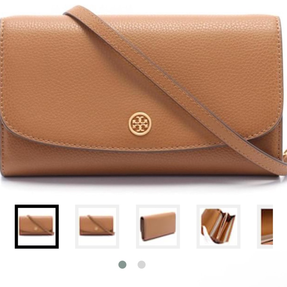 Tory Burch cognac Robinson crossbody bag
